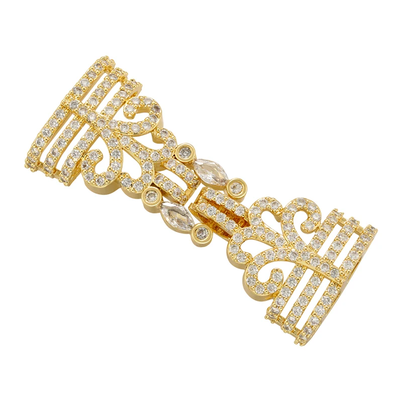 ZHUKOU ตะขอต่างๆสําหรับเครื่องประดับทําอุปกรณ์ DIY hooks อุปกรณ์เสริม Cubic zirconia สําหรับสร้อยข้อมือ VK163