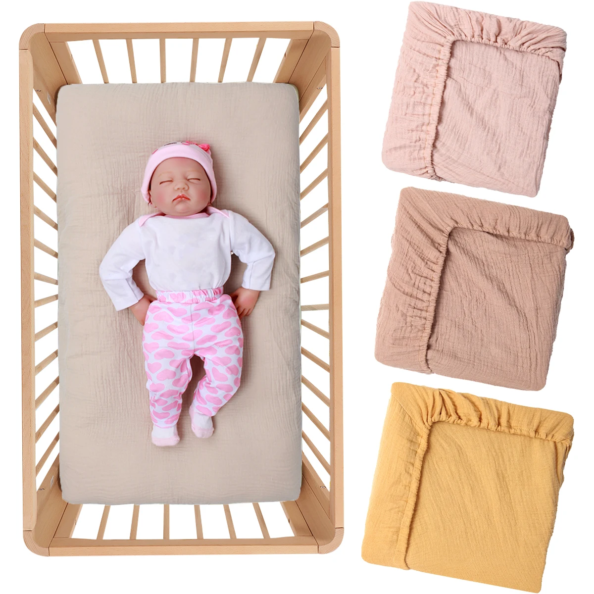 Lenzuolo per neonato in cartone animato Copriletto per bambini Copriletto in cotone lavorato a maglia Forniture materne e per bambini