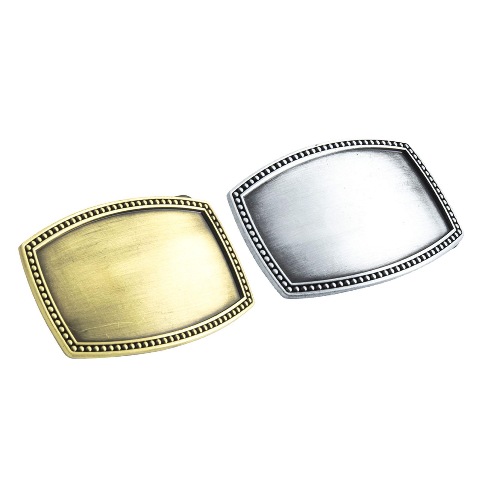 Belt Buckle Blank DIY Rectangle Western Rodeo Belt Buckles for Women Men