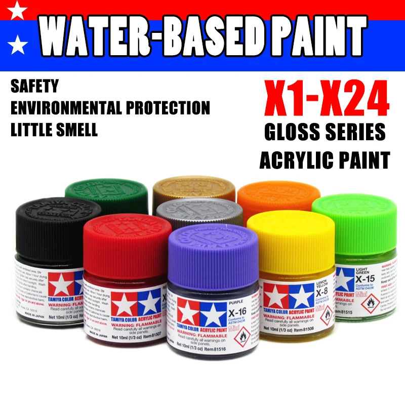 10Ml Bóng Series Nước Propylene Sơn Dầu X1-X24 Màu Sắc Họa Cho Mô Hình Sơn Acrylic Gundam Quân Sự mô Hình