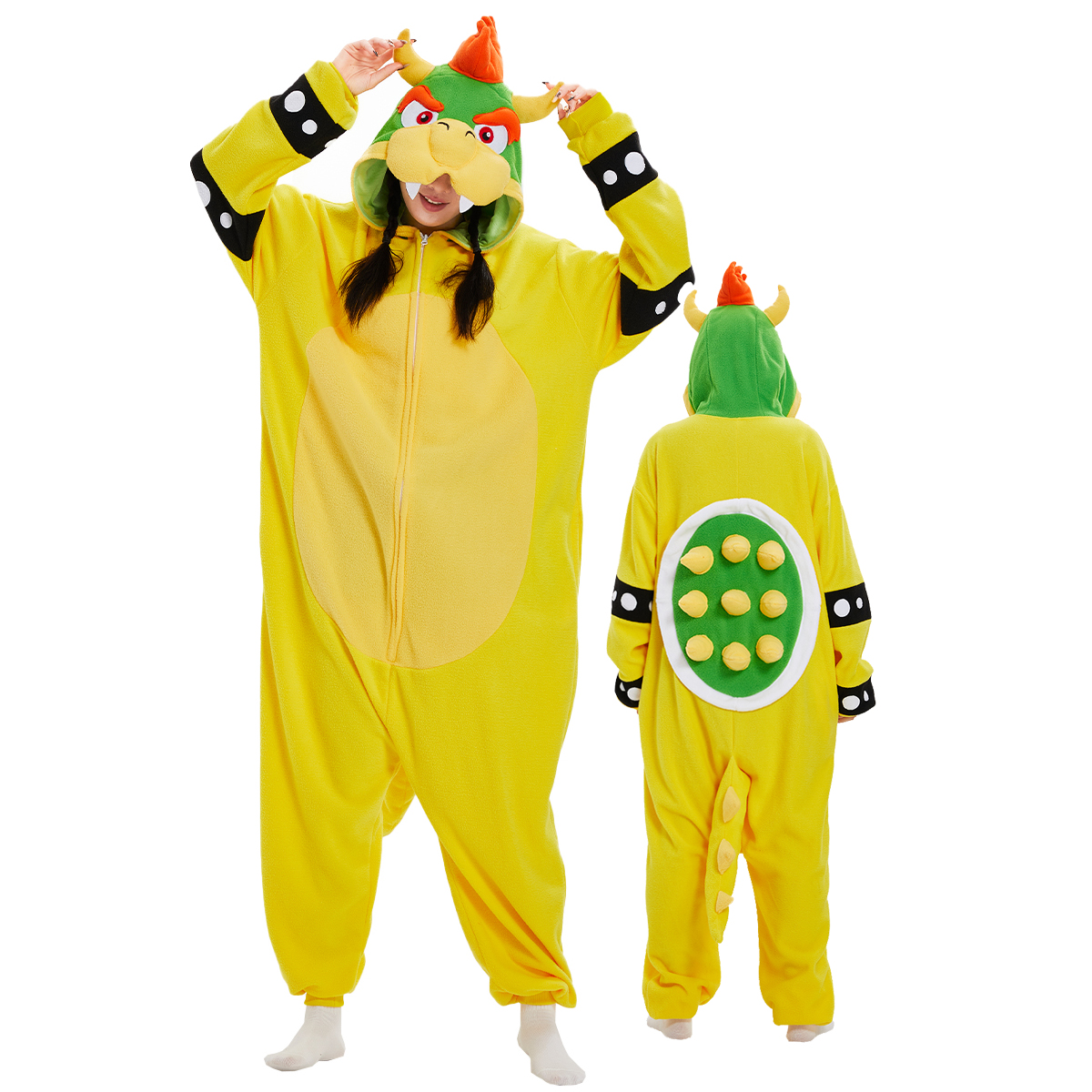 Onesieshow пижамы кигуруми с животными, комбинезоны на Хэллоуин для взрослых, желтая пижама с героями мультфильмов, карнавальный костюм для вечеринки, женская домашняя одежда