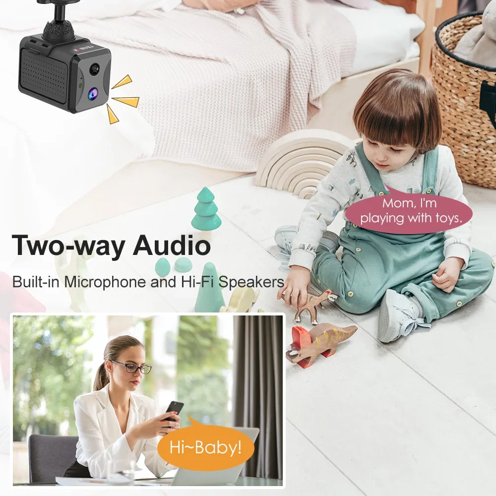 LS VISION 5MP 4G Sim Mini Camera Wifi 3800mAh Battery CCTV Security Camera Intercom PIR Detection Surveillance IP Camera Ubox