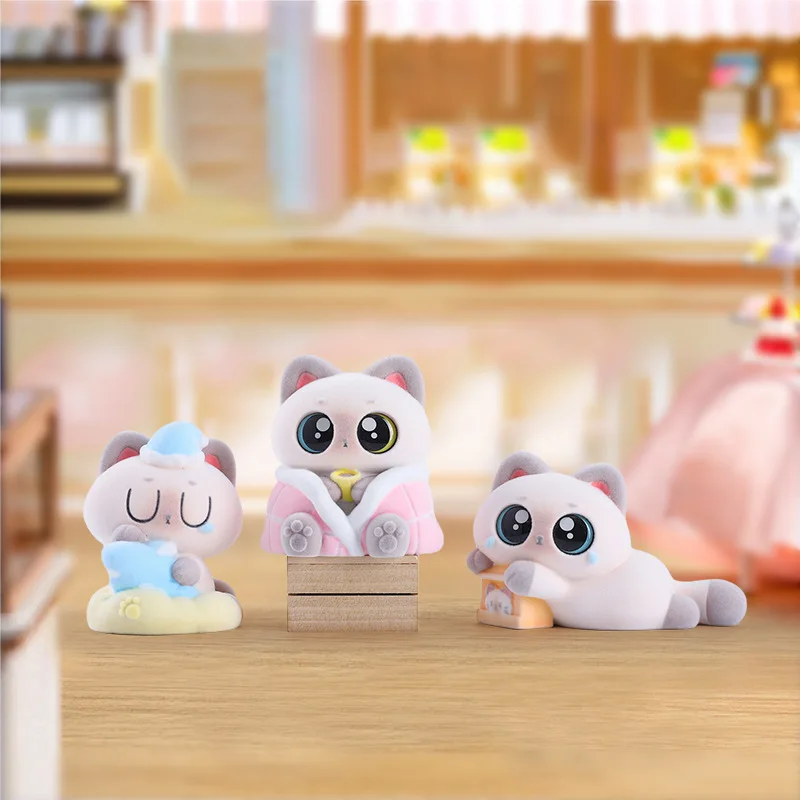 Neue emotional stabile kleine Siam zweite Welle Plüsch Blind Box süße Katze Puppe Desktop Ornament Überraschung Geburtstagsgeschenk Großhandel