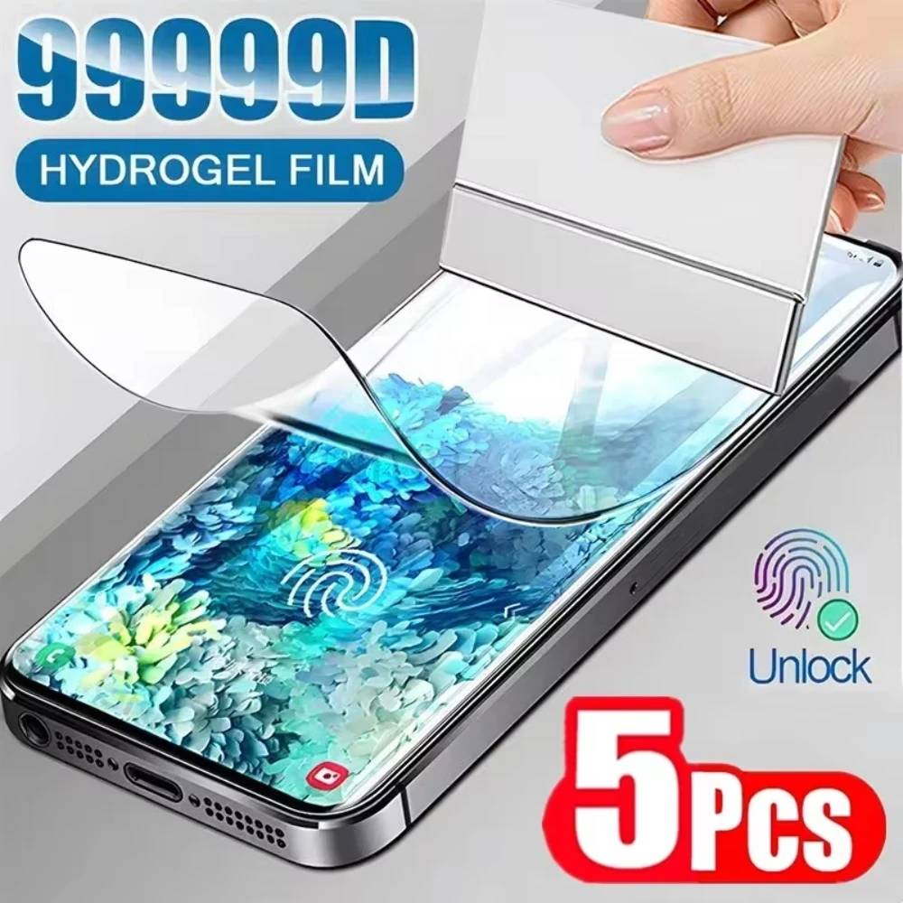 NNBILI 5 pezzi pellicola idrogel per Samsung Galaxy S21 S22 S20 S23 S24 Ultra S10 S9 S8 Plus FE Nota 20 10 9 Plus protezione schermo