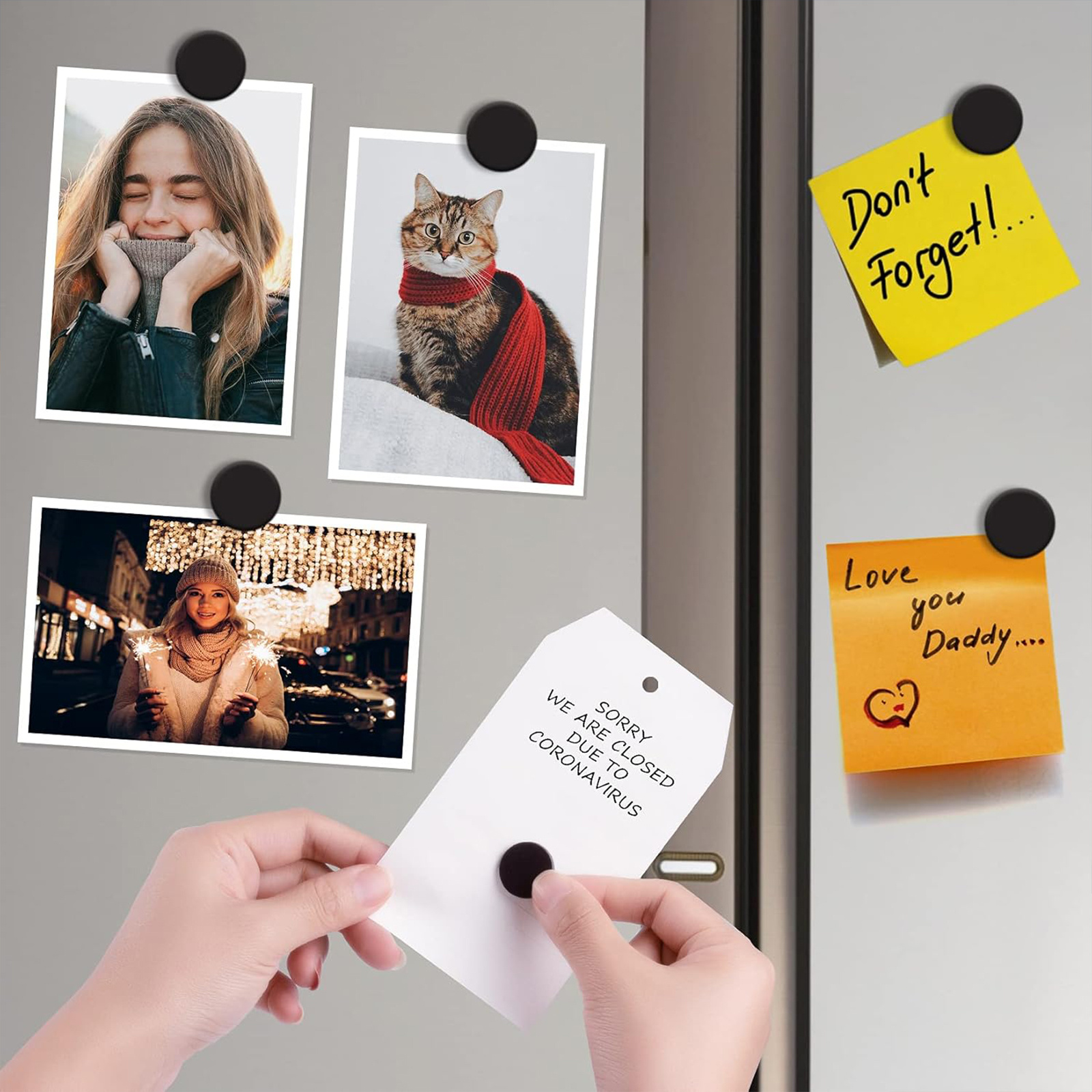 ESHANG Round Magnets Dots with Adhesive Backing for Crafts - Flexible Self Adhesive Magnetic Tape - Flexible Magnet Sheet