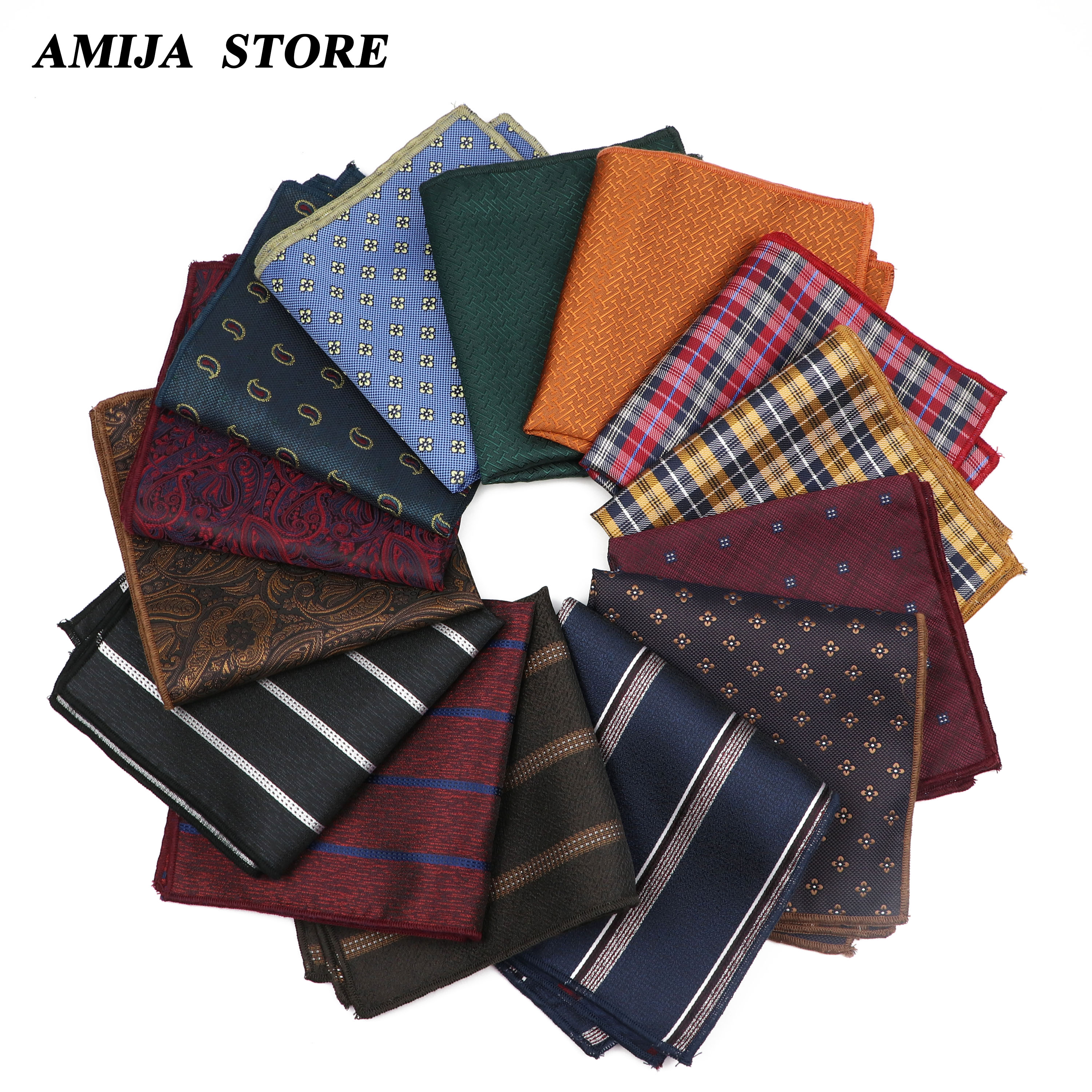 Pañuelo cuadrado de bolsillo para hombre, pañuelo con estampado Floral, toalla de pecho a rayas, accesorios de traje, diseño británico, Cachemira Vintage