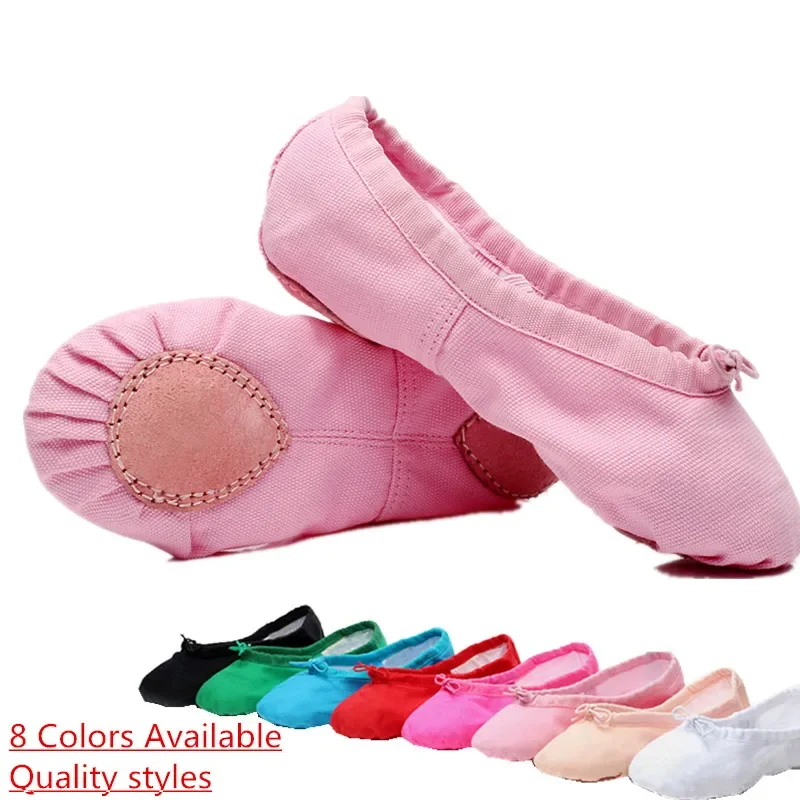 Zapatos De carne rosa, azul, rosa, rojo, negro, blanco y verde para niña y mujer, Zapatos De Yoga, Zapatillas De Ballet