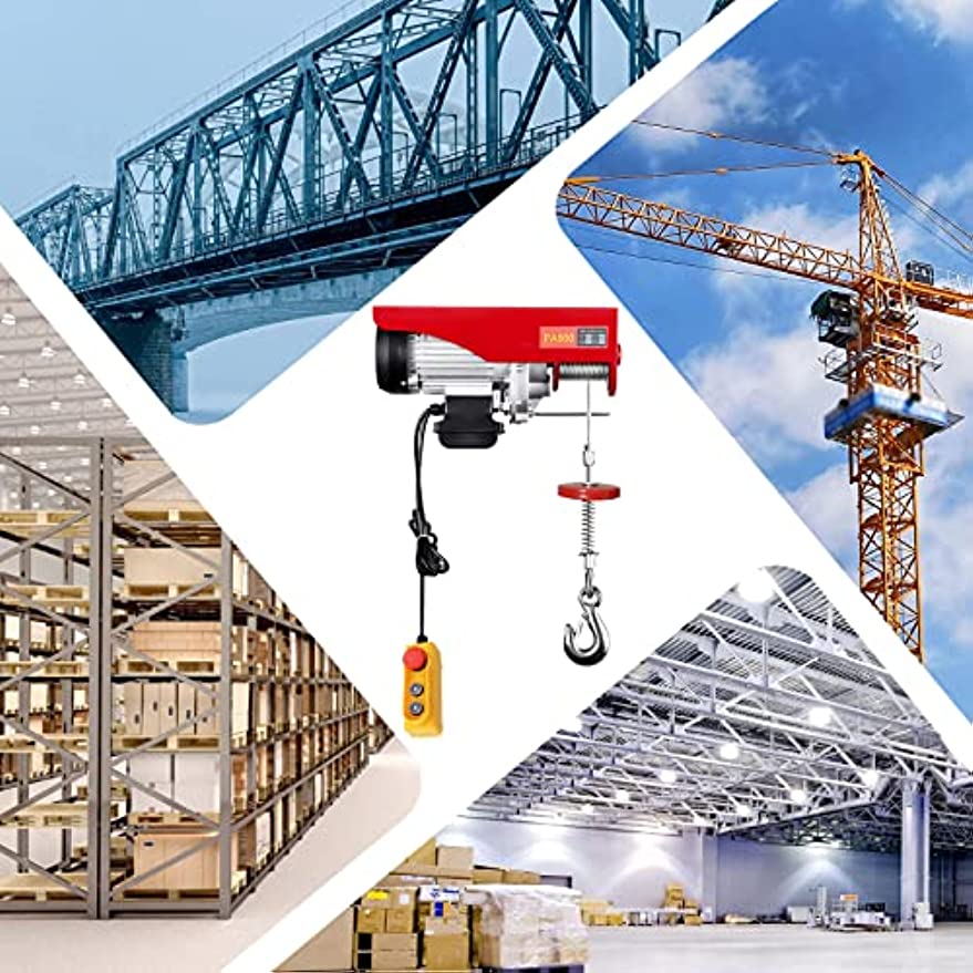 Elektrische Winde, Gerüst, Hebezeug, Winde, Kran, Werkstatt, Garage, Kabellift, 800 kg