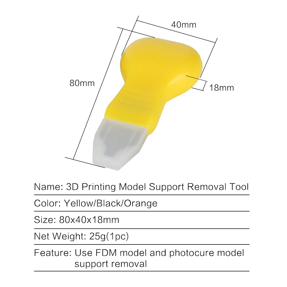 3D Printer Tool Kit for Removing Support PLA ABS UV Light Curing Model Material Support Removal Cutter 3D Printer Accessories
