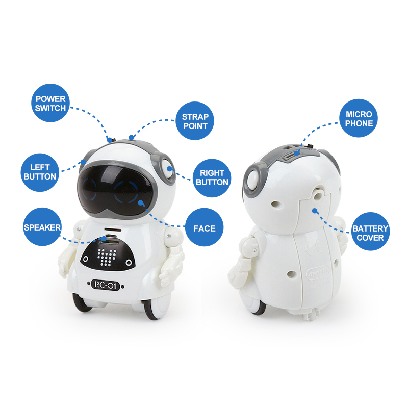 939A Pocket Robot Talking Interactive Dialogue Speech Recognition Record Singing Dancing Telling Story Boy Girl Toys Kawaii Gift