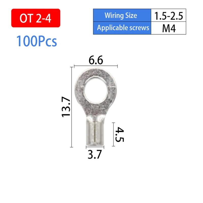 200/320Pcs 10 in 1 Terminals Non-Insulated Ring Fork U-Type Brass Terminals Assortment Kit Cable Wire Connector Crimp Spade