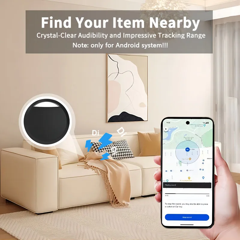 Воздушные метки Android Bluetooth Tracker Tag Работа с приложением Google Find Hub Smart Search Locator Tracking Device Поиск предметов для ключей