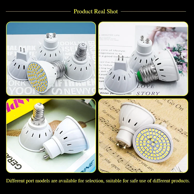 1-10PCS GU10 MR16 E14 E27 Spotlight Lampada LED Bulb AC110V 220V Bombillas Spot Light Replace The Halogen Lamp Home Derection