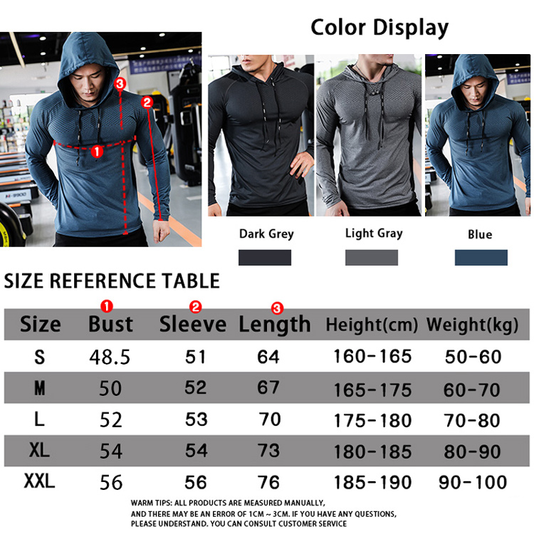 Herren Fitness Trainingsanzug Laufen Sport Hoodie Gym Jogger Kapuzen Outdoor Workout Shirts Tops Kleidung Muskeltraining Sweatshirt