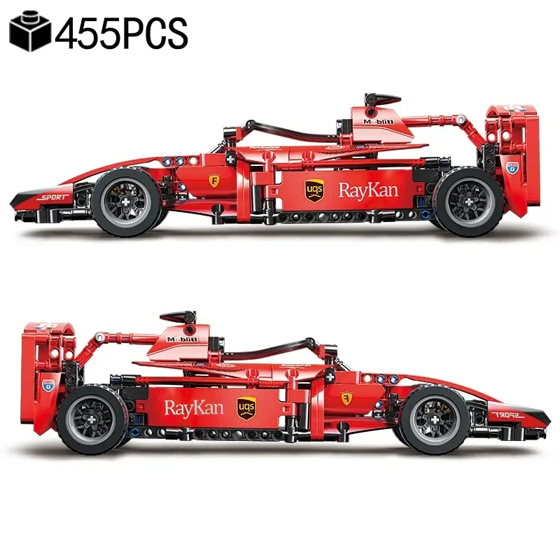 Moc técnico vermelho carro blocos de construção conjunto criativo modelo corrida kit diy montagem criativa tijolos brinquedos aniversário presente natal