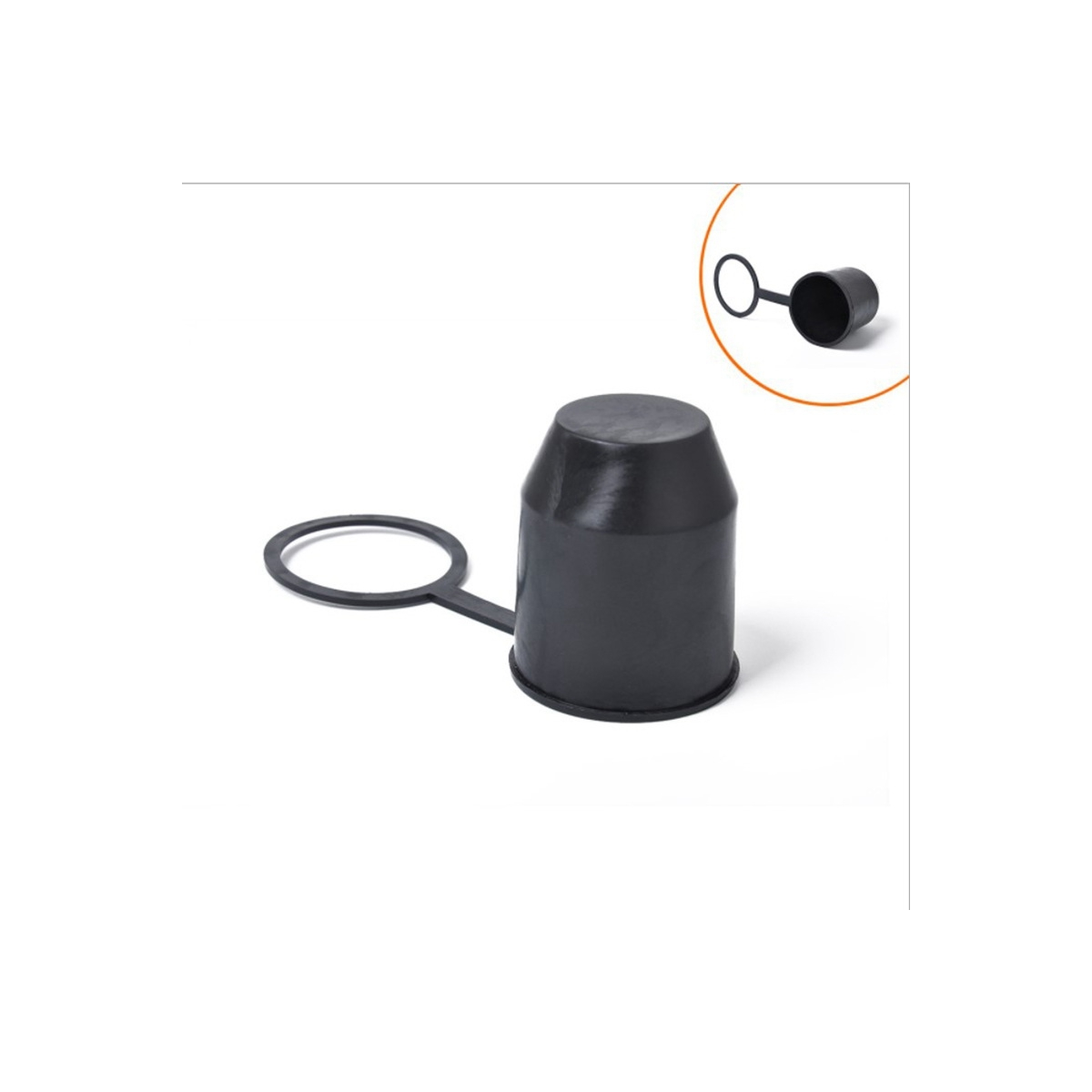 Rvトレーラー用の黒い牽引バーボール、プッシュインタイプカバーキャップ、車のヒッチボウボール、トレーラー保護キャップ、eig88、適切