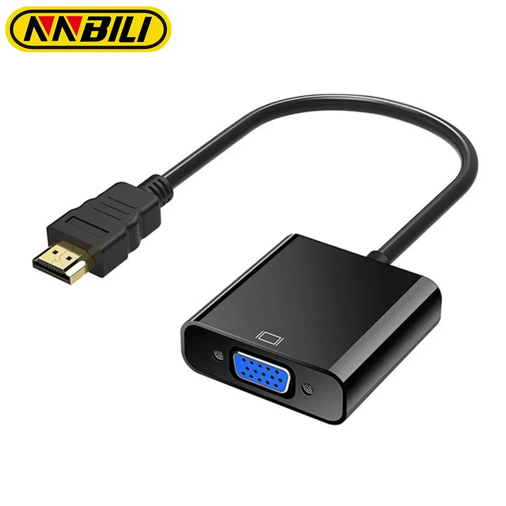 Adaptador HDMI a VGA de 1080P, Cable convertidor de Digital a analógico para Xbox, PS4, PC, portátil, TV Box a proyector, Displayer, HDTV