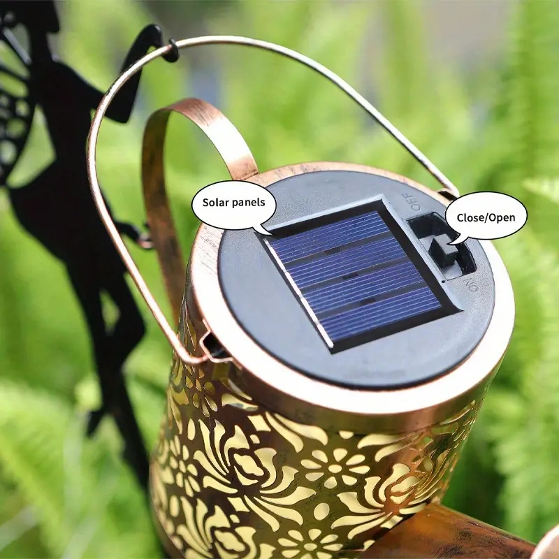 1 peça de luzes solares para regador, luzes de fadas para jardim em cascata ao ar livre, luz de projeção de chaleira solar