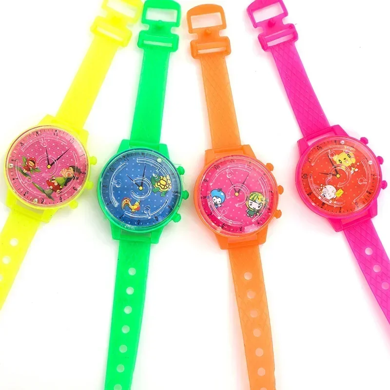 Reloj de juguete para niños, Mini laberinto de colores, bola de laberinto de plástico, recuerdos de fiesta de cumpleaños para niños, regalo para bebé