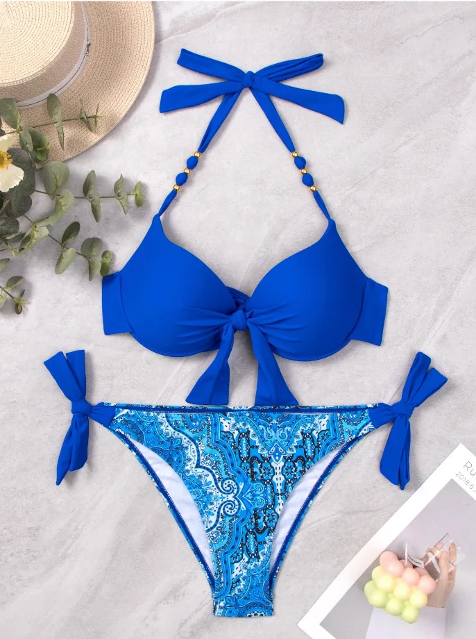 Sexy Push Up Bikini 2024 femmes maillot de bain maillot de bain deux pièces femme string Bikinis ensemble natation pour maillots de bain brésilien Biquini