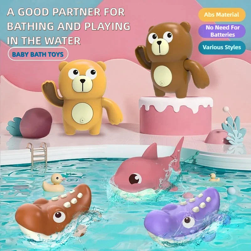 Popular novo dos desenhos animados do bebê tubarão brinquedos de água, brinquedos de praia ao ar livre de verão, brinquedos de chuveiro, banheira brinquedos das crianças presentes