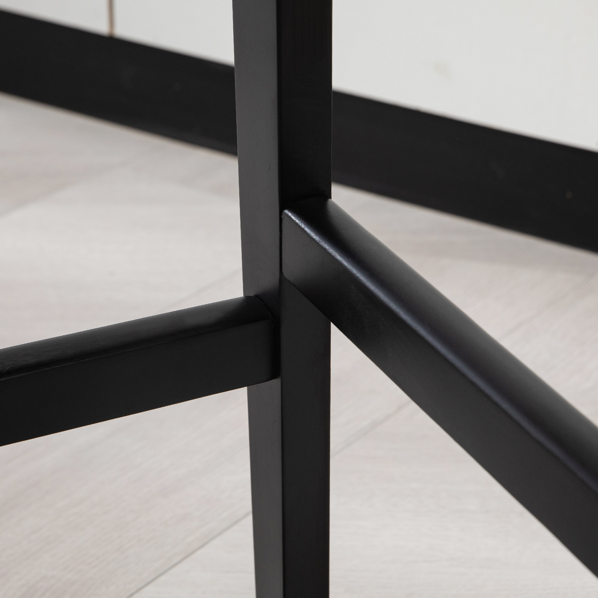 HOMCOM Breakfast Bar stools Set of 2 with PU Leather Cover, Wood Legs, Black