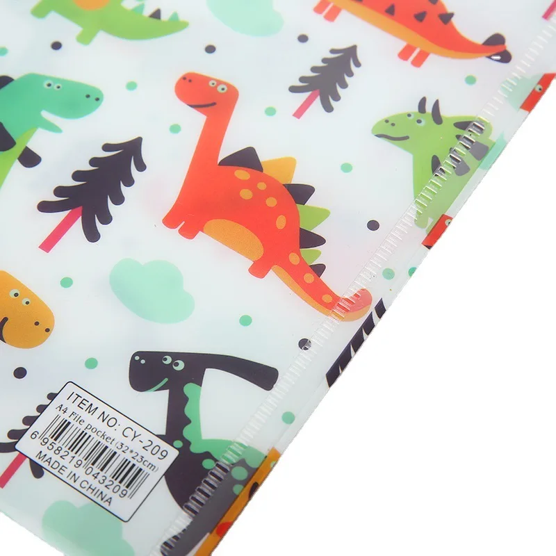 1 Pc A4 Cartoon PP File Folder Cute Briefcase Folder Snap Button File Bag Paper A4 Stationery Organizer School Office Supplies