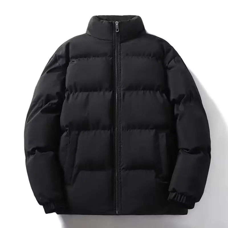 Jaqueta de algodão masculina temporada nova marca na moda dupla face usar gola alta jaqueta grossa quente plus size jaqueta de algodão