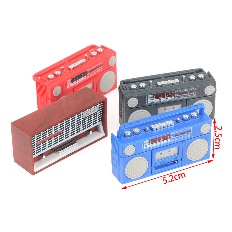 1:12 domek dla lalek miniaturowy model radia rejestrator odtwarzacz zabawka lalka wystrój mebli