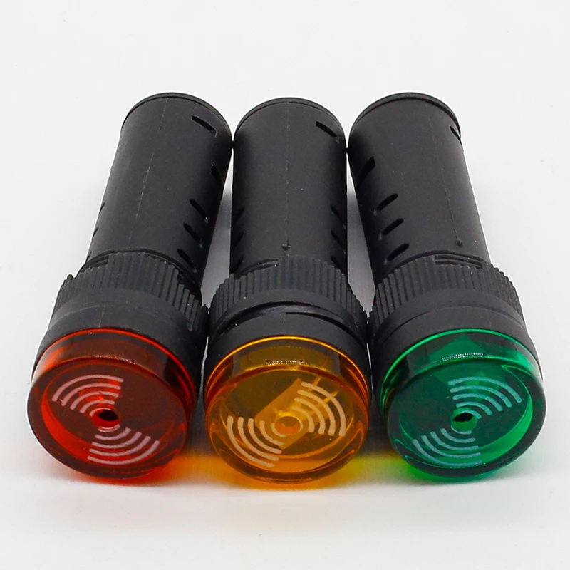 แผงเมาท์ 16 มม. ไฟ LED Buzzer 12V 24V 220V LED Buzzer