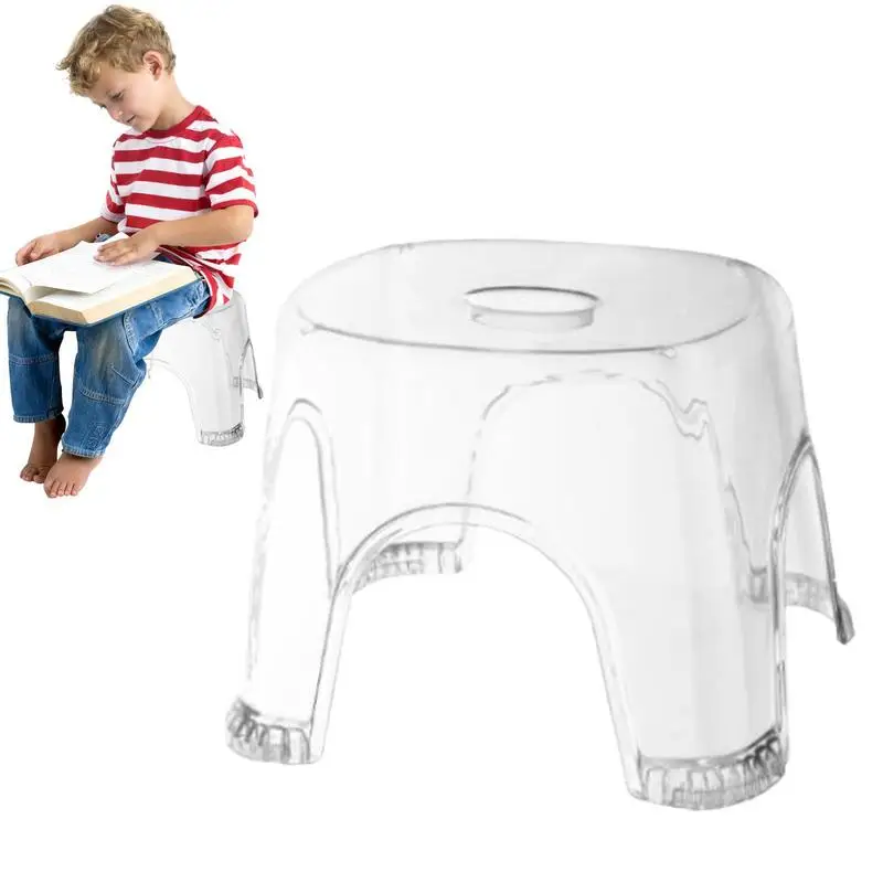 Sgabello per doccia trasparente Sgabello trasparente impermeabile antiscivolo Sgabello trasparente per comodino bagno Piccoli spazi doccia Panca angolare