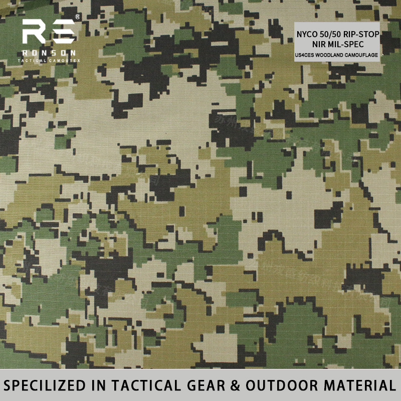 hete verkoop 50% nylon 50% katoen ripstop stof US4CES Mexico camo NYCO5050 tactische stof duurzaam gebruik voor uniform op voorraad