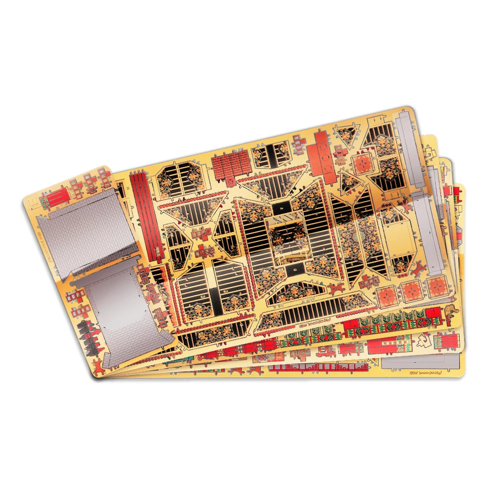 Piececool 3D Kim Loại Xếp Hình Nhà Hàng Trung Quốc Xây Dựng Mô Hình Bộ Dụng Cụ Đồ Chơi Xếp Hình Mô Hình Diy Bộ 3D Ghép Cho Người Lớn