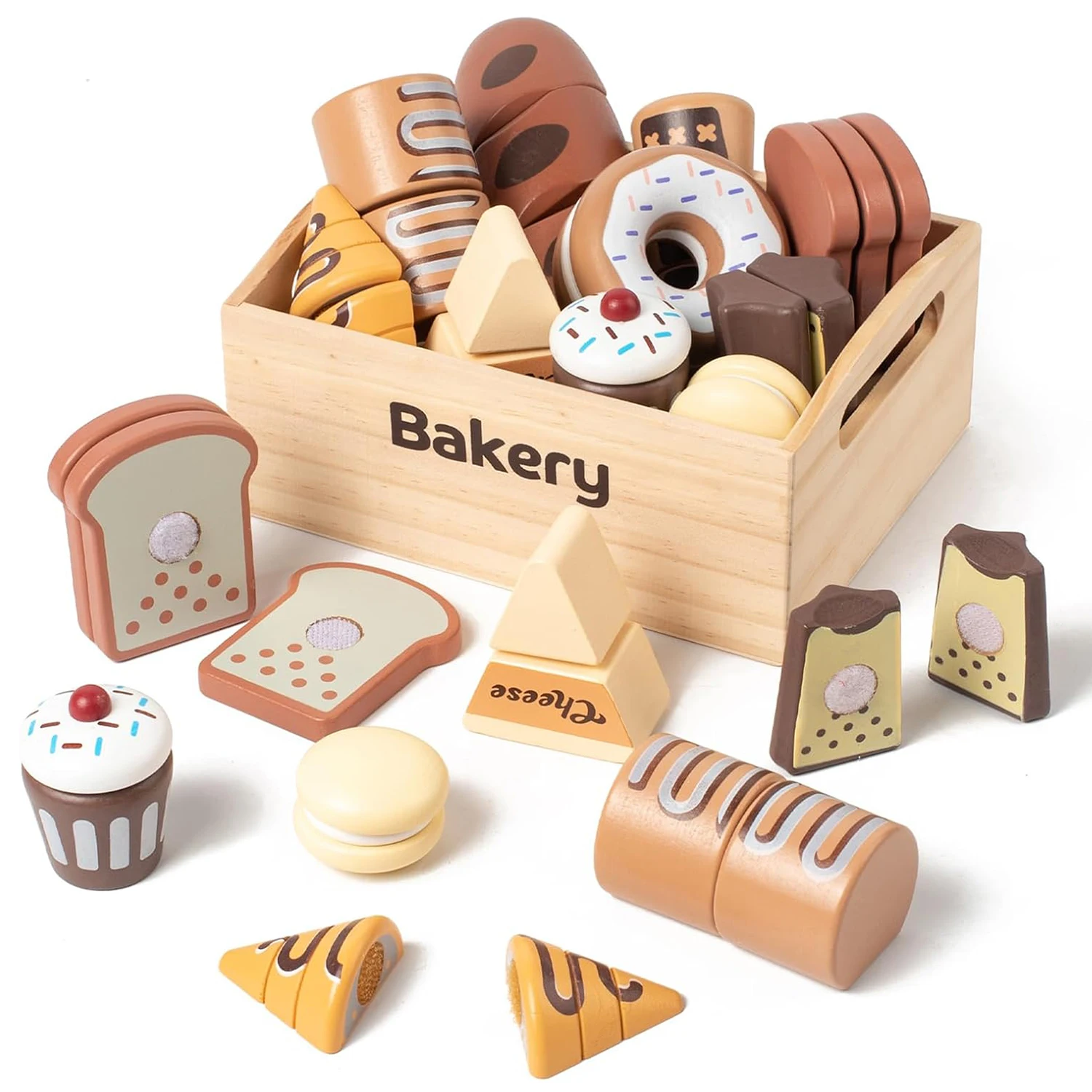 Giochi di finzione in legno Giocattoli da cucina Taglio Accessori per alimenti Set Frutta Verdura Panetteria Carne Pesce Giocattoli cognitivi educativi precoci