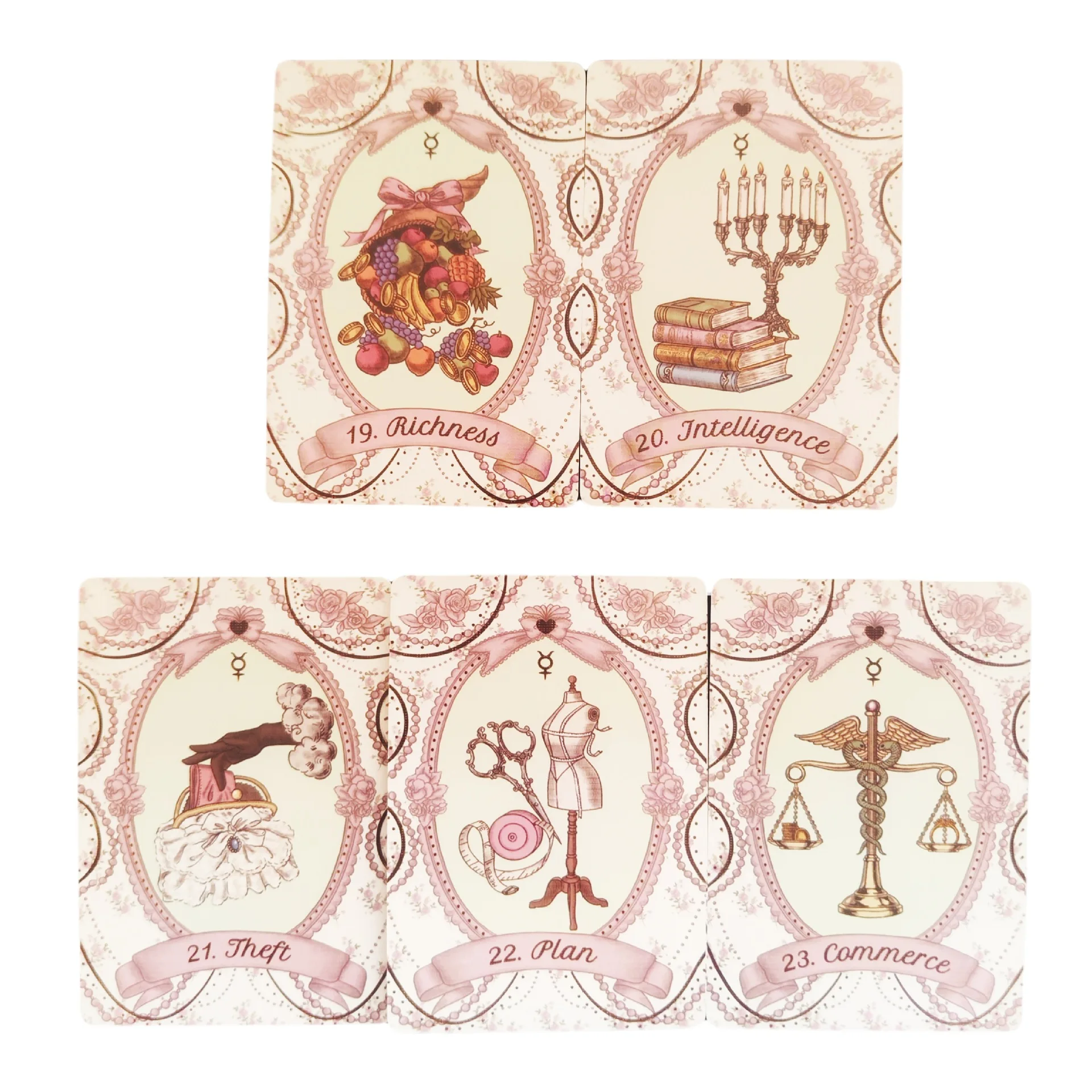 The Rosebelle Oracle cards  A 65 Cards English Version Oracle Deck Divination Party Desktop Toy Entertainment