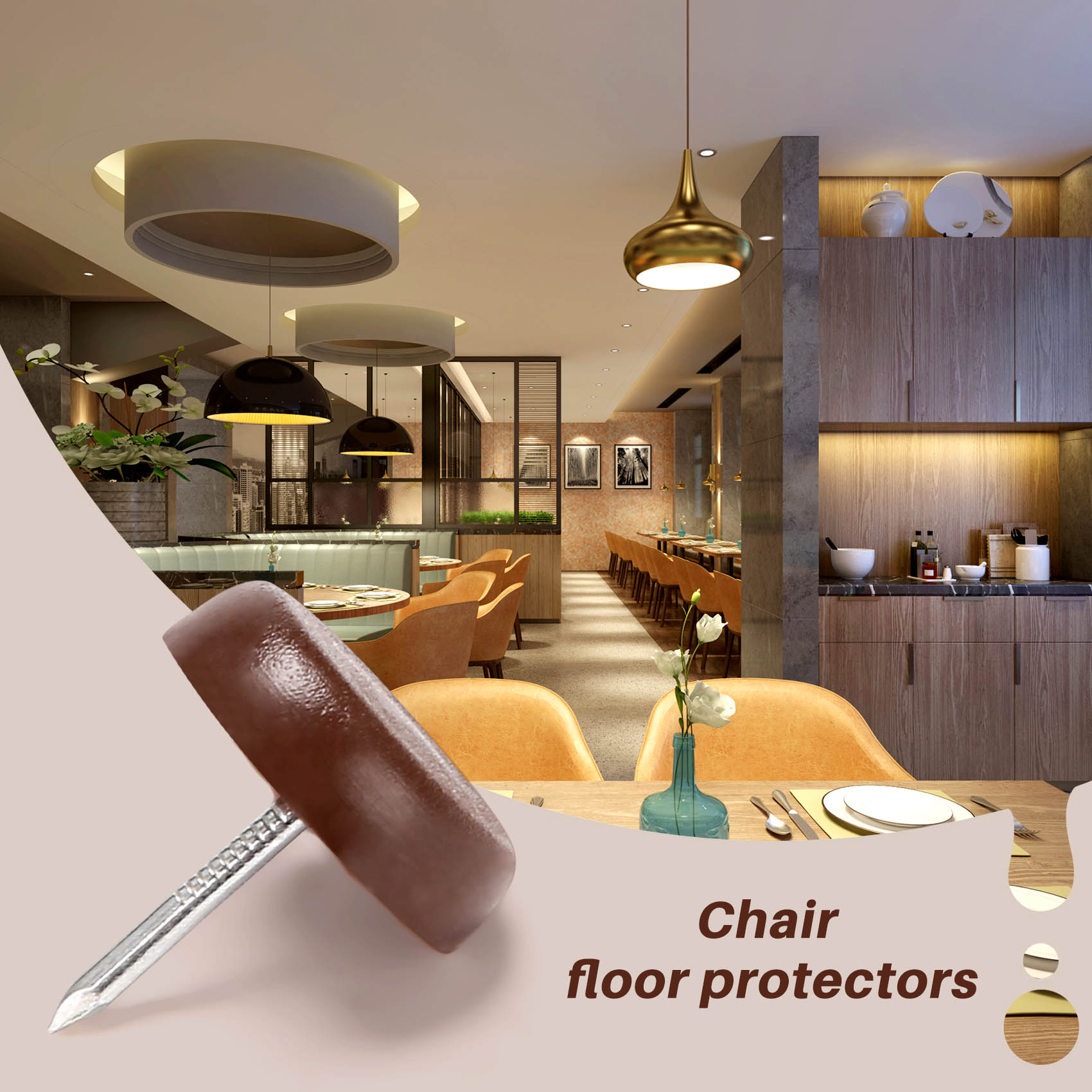 의자 테이블 가구 다리 바닥 발 플라스틱 패드, 미끄럼 방지 못, 나무 바닥 가구, 보호대 소음, 100 개