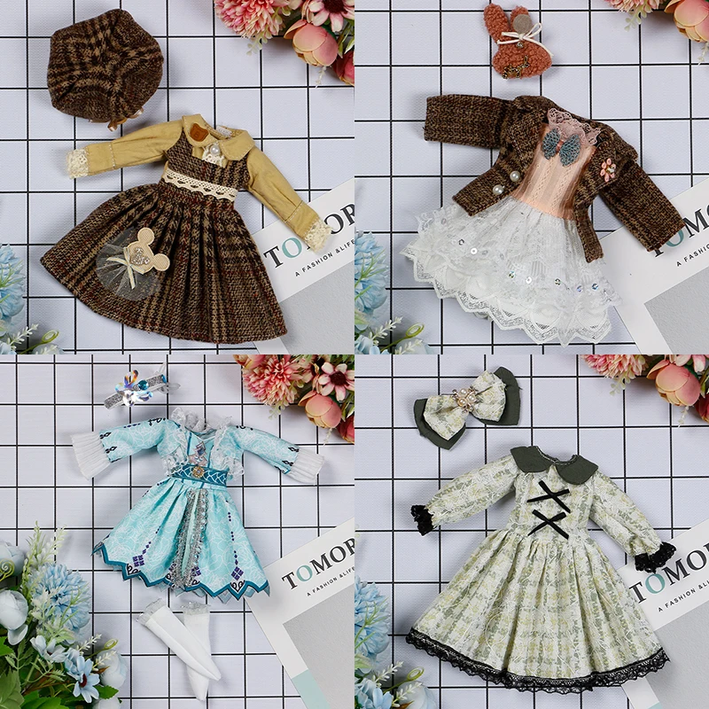 30cm bjd boneca roupas menina vestir-se maquiagem diy brinquedos acessórios vestido princesa casa de boneca conjunto crianças boneca humanóide presentes da menina