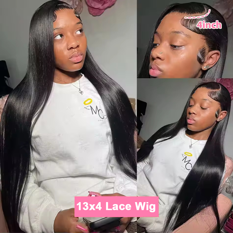 360 totalmente transparente osso em linha reta 13x4 perucas frontais do laço pré arrancadas cabelo remy brasileiro 5x5 perucas sem cola cabelo humano para mulher