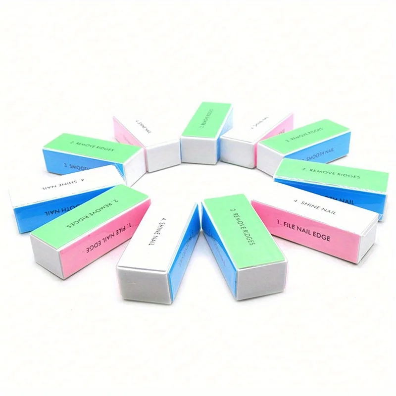 1/3/5 ชิ้น/เซ็ตเล็บบัฟเฟอร์ 4 WAY สีสัน Buffing BLOCK Shine ขัดเล็บ Buffing แฟ้มเล็บ Sanding