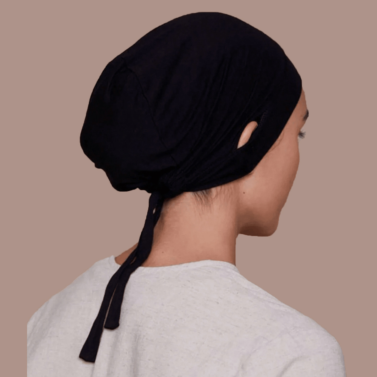 Jersey Trekkoord Moslim Vrouwen Onder Hijab Cap Met Oorgat Innerlijke Hijab Cap Ronde Voorhoofd Underscarf Motorkap Femme Musulman