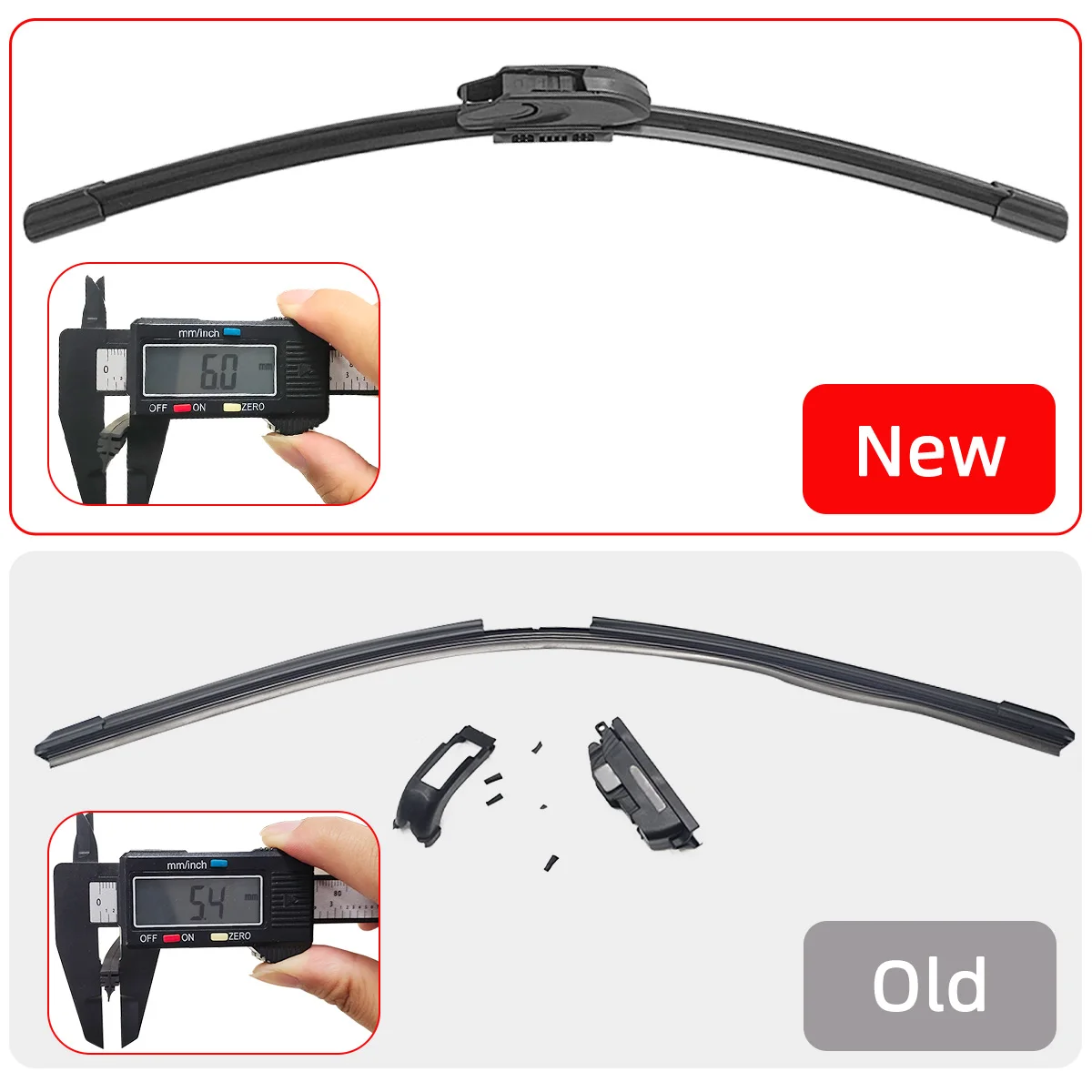 1PC Upgrade The Universal J/U-Shaped Hook Car Windshield Wiper 14"15"16"17"18"19"20"21"22"24"26"28" Natural Rubber Strip Wiper