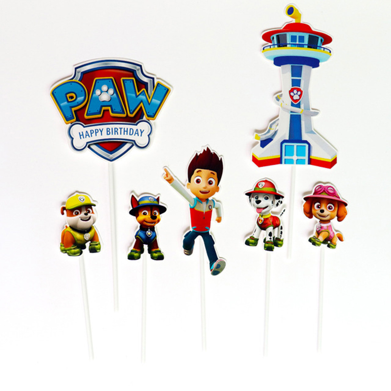 Chó Tuần Tra Paw Patrol Bánh Trang Trí Đồ Tiếp Tế Chúc Mừng Sinh Nhật Bánh Phụ Kiện Nước Quai Trang Trí Đứng Cho Tiệc Tặng Đồ Chơi Cho Bé