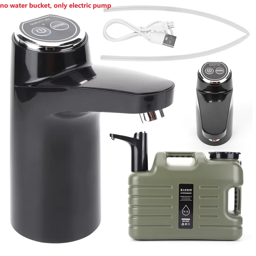 Waterdispenserpomp Draagbare elektrische waterdispenserpomp voor 5 gallon flessen USB oplaadbare wateremmergereedschap (GEEN tank)