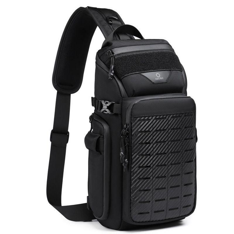 Ozuko-男性用タクティカルクロスボディスリング,防水,多機能,ショルダー,メッセンジャーバッグ,アウトドアスポーツ,旅行,男性,フレックス