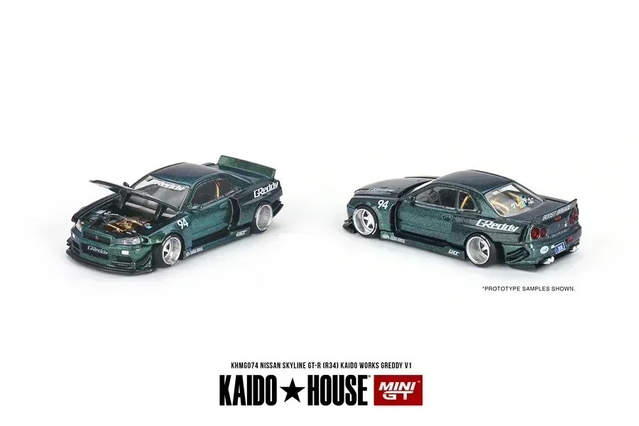 Kaido House + MINIGT 1/64 日産 スカイライン GT-R (R34)(R33) ホンダ NSX レーシング Kaido Works V3 V2 KHMG 車合金ダイキャストメタルモデル