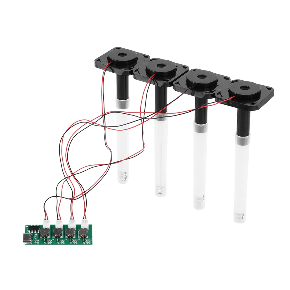 Módulo humidificador de cuatro pulverizadores sin interruptor DC5V, tablero de Control de atomización, interfaz de TYPE-C de nebulizador ultrasónico DIY