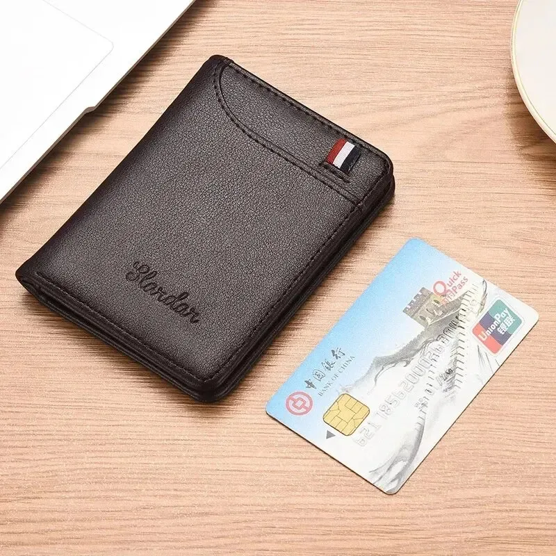 Minimalist Ultra Thin Vertical Men's Personalized Soft Wallet For Students Fashion