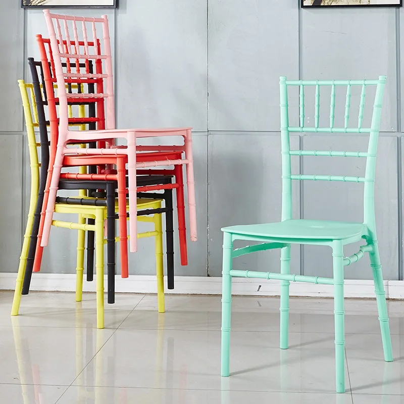 2Pcs Nordic Chair Modern Simple Chair Chair Bamboo Chair Adult Home Restaurant Dining Chair Creative Leisure Negotiation Chair