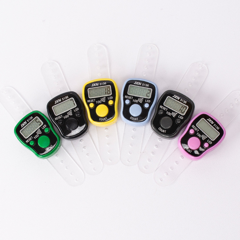 Vingerteller Ringteller Elektronische teller Visuele telknop Mini Handheld Counter Device Tracker Keeper