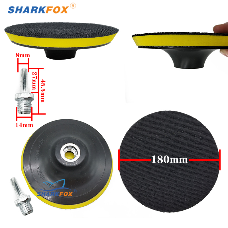 Sharkfox Car Polishing Sponge Pads Kit Foam Pad Buffer Kit Polishing Machine Wax Pads for Auto Motorcycle Motor Vehicle Removes
